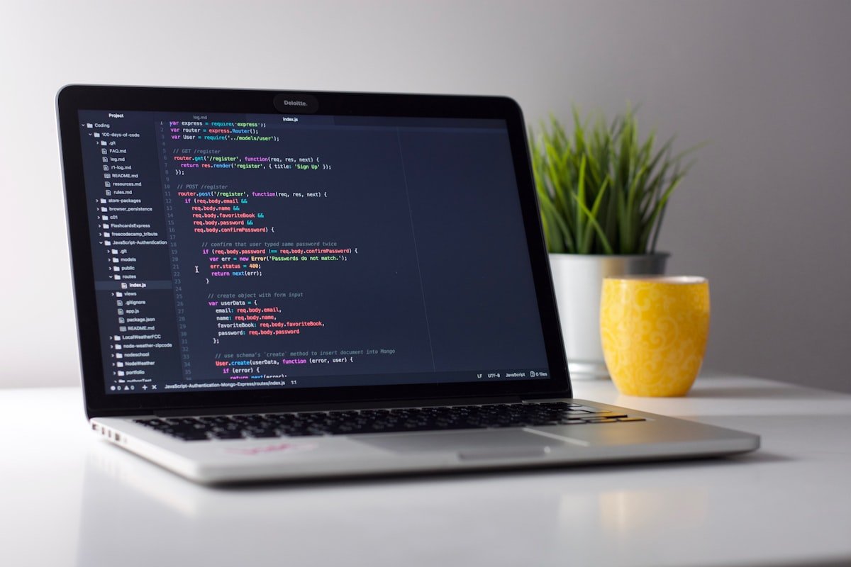 Developer using local LLM tools on a laptop