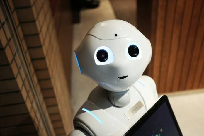 AI voice agent framework 2026 concept - humanoid robot representing conversational AI